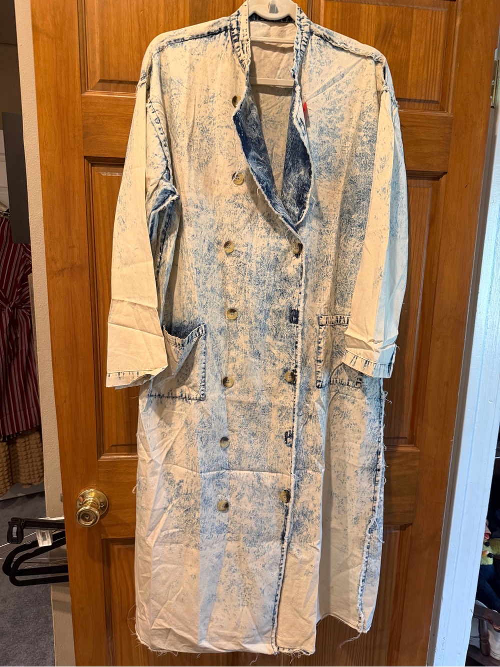 NWOT! A Rare Bird Women’s Washed Denim-Effect lightweight duster (read des!